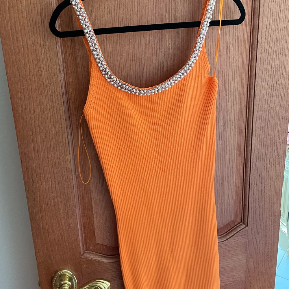 Orange Zara pearl mini never worn